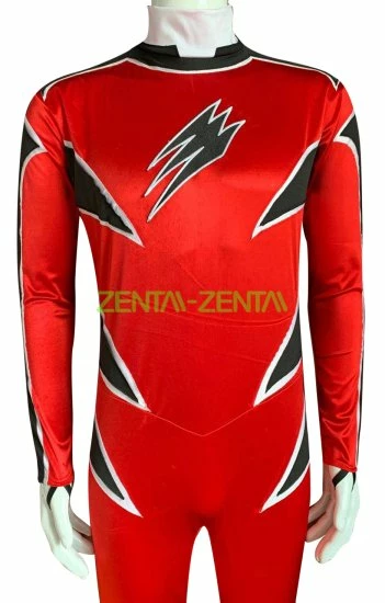 Power Ranger Jungle Fury Red Ranger Satin Costume 5 Power Ranger Jungle Fury Red Ranger Satin Costume - Image 5