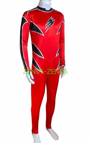 Power Ranger Jungle Fury Red Ranger Satin Costume 2 Power Ranger Jungle Fury Red Ranger Satin Costume - Image 2