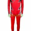 Power Ranger Jungle Fury Red Ranger Satin Costume