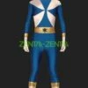 Power Ranger-Lightspeed Rescue Blue And White Lycra Zentai Suit
