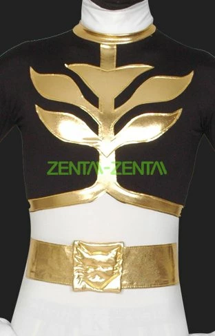 Power Ranger Megaforce | Black And White Lycra Zentai Costume 2 Power Ranger Megaforce | Black And White Lycra Zentai Costume - Image 2