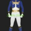 Power Ranger Megaforce | Blue And White Lycra Zentai Racing Suit
