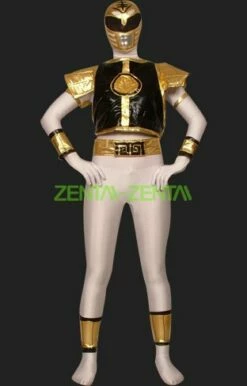 Power Ranger- Mighty Morphin Black And White Catsuit