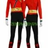 Power Ranger- Samurai Megazord Red And Black Spandex Lycra Catsuit 2