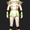 Power Ranger- White And Golden Spandex Lycra Catsuit
