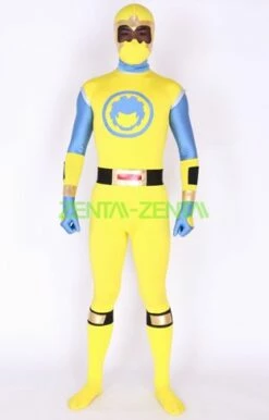 Power Ranger! Yellow And Blue Lycra Spandex Zentai Suits