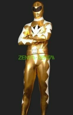 Power Rangers Dino Thunder | Gold And White Zentai Suits