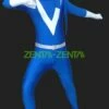 Power Rangers-RPM-Blue And Silver Lycra Full Body Zentai Suits