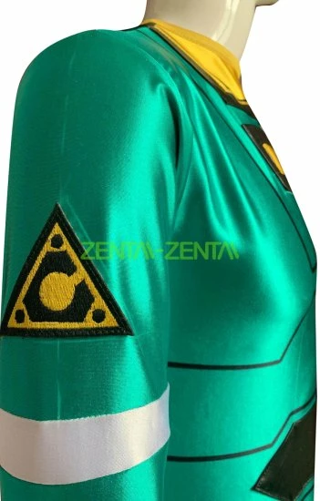 Power Rangers Turbo Ranger Green Satin Costume 4 Power Rangers Turbo Ranger Green Satin Costume - Image 4