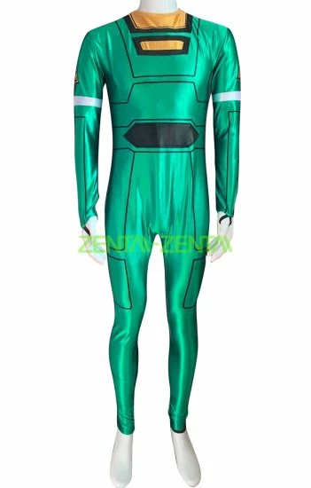 Power Rangers Turbo Ranger Green Satin Costume 1 Power Rangers Turbo Ranger Green Satin Costume