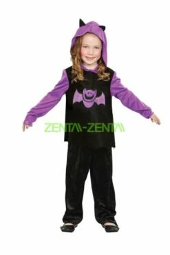 Purple And Black Bat Halloween Kids Costume