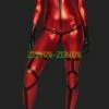Red And Black Shiny Metallic Female Warrior Zentai Suit