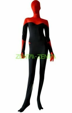 Red And Black Superhero Custom Zentai Suit