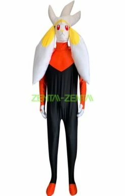 Red And White Spandex Lycra Cosplay Costume Inspired By Raboot Pokemon