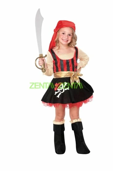 Red Pirate Girl's Halloween Costume 1 Red Pirate Girl's Halloween Costume