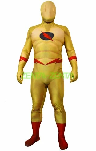 Reverse Flash DCUO Costume | Printed Spandex Lycra Zentai Suit 1 Reverse Flash DCUO Costume | Printed Spandex Lycra Zentai Suit