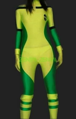 Rogue X-Man | Green And Yellow Super Hero Lycra Spandex Catsuit / Zentai Suit...