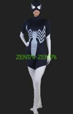 S-guy | Black And White Lycra Zentai Suit