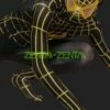 S-guy Bodysuit | Black And Yellow Lycra S-guy Costume