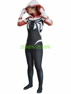 Scarlet SpiderGwen Printed Spandex Lycra Zentai Suit With No 3D Muscle Shades