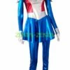 Shiny Blue And Red 2-Piece Costume For Female