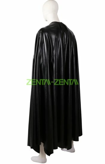 Single Layered Fake Leather Black B-guy Cape 4 Single Layered Fake Leather Black B-guy Cape - Image 4