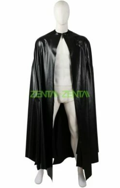 Single Layered Fake Leather Black B-guy Cape