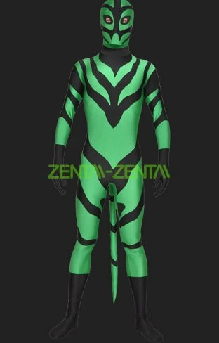 Smallville Green Arrow Animal Spandex Lycra Catsuit With Tail 1 Smallville Green Arrow Animal Spandex Lycra Catsuit With Tail