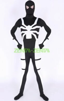 Spider Future Foundation Zentai Suits! Black And White Lycra Spandex Zentai...