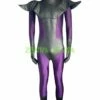Super Skull Purple Spandex Lycra Matte Leather Costume With Cotton Padding