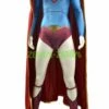 Super Woman Printed Spandex Lycra Costume With Cape