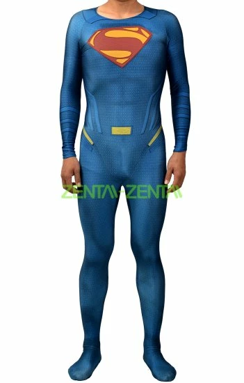 Superman Printed Spandex Lycra Costume Without Hood And Gloves 1 Superman Printed Spandex Lycra Costume Without Hood And Gloves