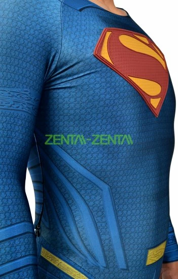 Superman Printed Spandex Lycra Costume Without Hood And Gloves 9 Superman Printed Spandex Lycra Costume Without Hood And Gloves - Image 9