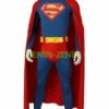 Superman Spandex Lycra Costume With Cape And Rubber Belt