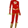 The Flash Zentai Costume | Red And Gold Spandex Lycra And Metallic Zentai Suit