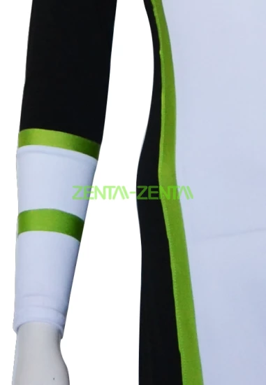 Tron Costume | Light Green Black And White Spandex Lycra Catsuit 3 Tron Costume | Light Green Black And White Spandex Lycra Catsuit - Image 3