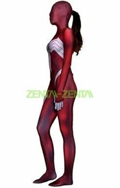 Ultimate Spider-Woman Printed Spandex Lycra Bodysuit With 3D Muscle Shades -Ghostly Store ultimate spider woman printed spandex lycra bodysuit with 3d muscle shades d02561.image .312x488