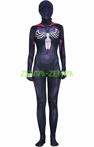 Venom Gwen Printed Spandex Lycra Costume With 3D Shading 3 Venom Gwen Printed Spandex Lycra Costume With 3D Shading - Image 3
