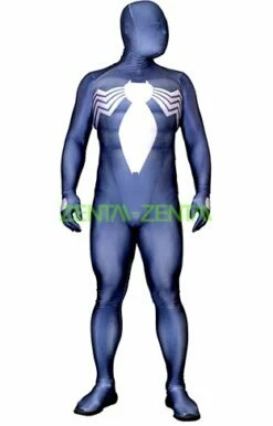 Venom S-guy Printed Spandex Zentai Bodysuit With 3D Muscle Shades | Lighter