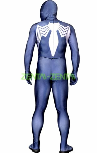 Venom S-guy Printed Spandex Zentai Bodysuit With 3D Muscle Shades | Lighter 2 Venom S-guy Printed Spandex Zentai Bodysuit With 3D Muscle Shades | Lighter - Image 2