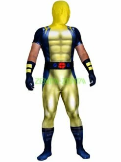 Wolverine Costume | Printed Spandex Lycra Bodysuit With 3D Muscle Shading