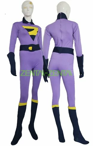 Wonder Twins | Purple Super Hero Lycra Spandex Catsuit (No Hood) 2 1 Wonder Twins | Purple Super Hero Lycra Spandex Catsuit (No Hood) 2