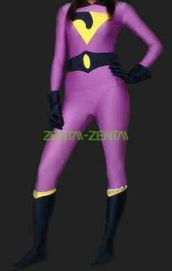 Wonder Twins | Purple Super Hero Lycra Spandex Catsuit (No Hood)