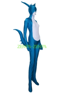 Zyuden Sentai Kyoryuger | Blue And White Spandex Lycra Zentai Costume