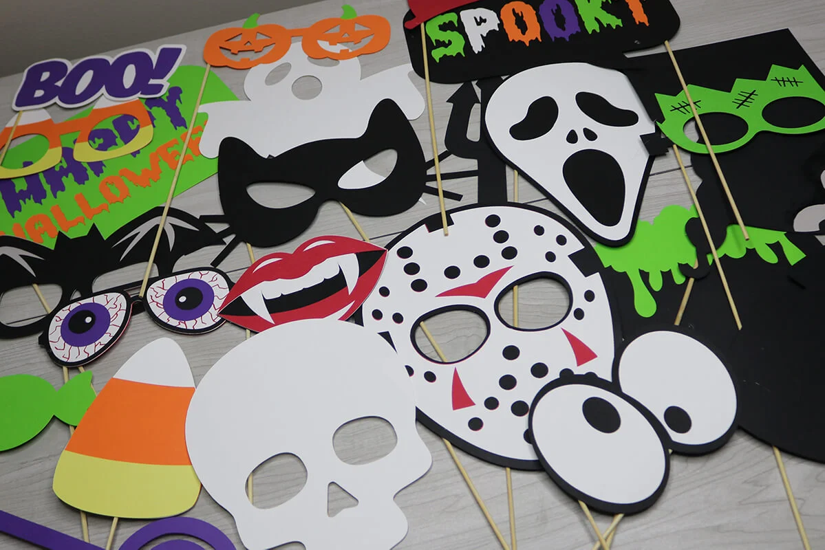 Super Hero Store -Ghostly Store Halloween photo booth props cricut